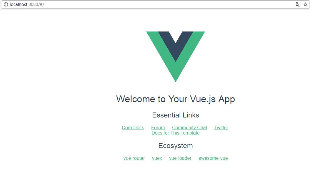 Vue running